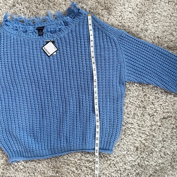 Rue 21 Slouchy Fringe Collar Oversized Sweater Size S/M - Picture 6 of 7